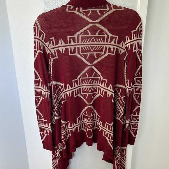 Say What? Burgundy Patterned Sweater - Picture 3 of 5